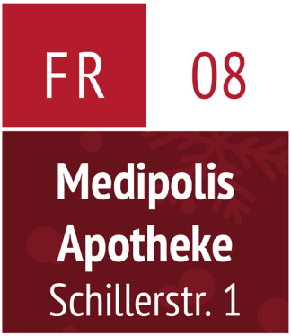 Freitag 08.12.2023 – Medipolis Apotheke im Eulenhaus (Schillerstraße 1)