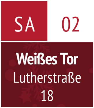 Samstag 02.12.2023 – Weißes Tor neben Friseur Alma (Lutherstraße 18)